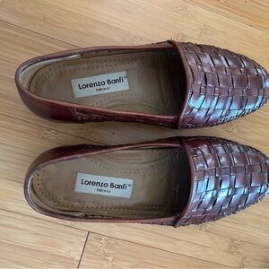 Lorenzo Banfi Men's Woven Leather Slip-Ons